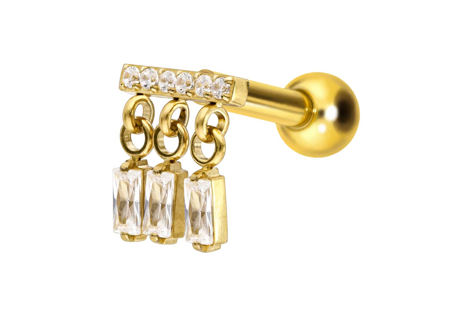 Titan Ohrpiercing mit Innengewinde WINDSPIEL